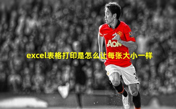 excel表格打印是怎么让每张大小一样