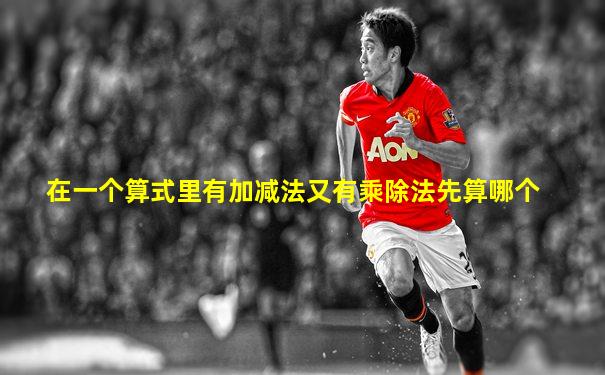 在一个算式里有加减法又有乘除法先算哪个