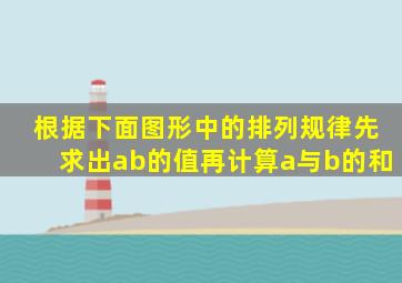 根据下面图形中的排列规律先求出ab的值再计算a与b的和