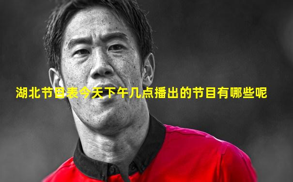 湖北节目表今天下午几点播出的节目有哪些呢