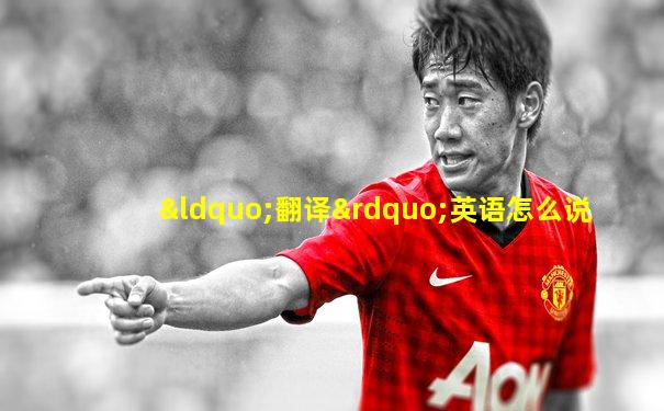 “翻译”英语怎么说